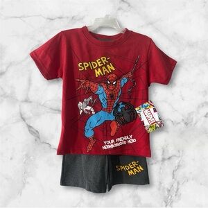 Marvel Spider-Man Red and Gray Kids Outfit NWT - Size 4